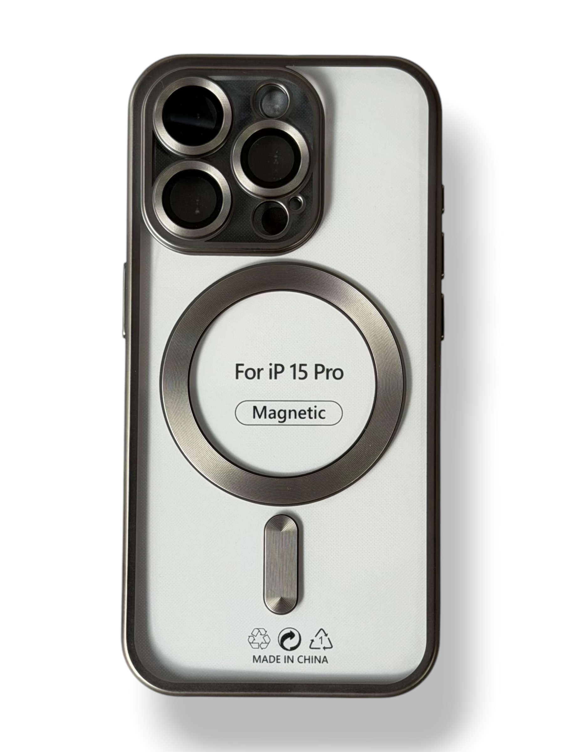 Чохол Metal Matte Case MagSafe iPhone 15 Pro (natural titanium)