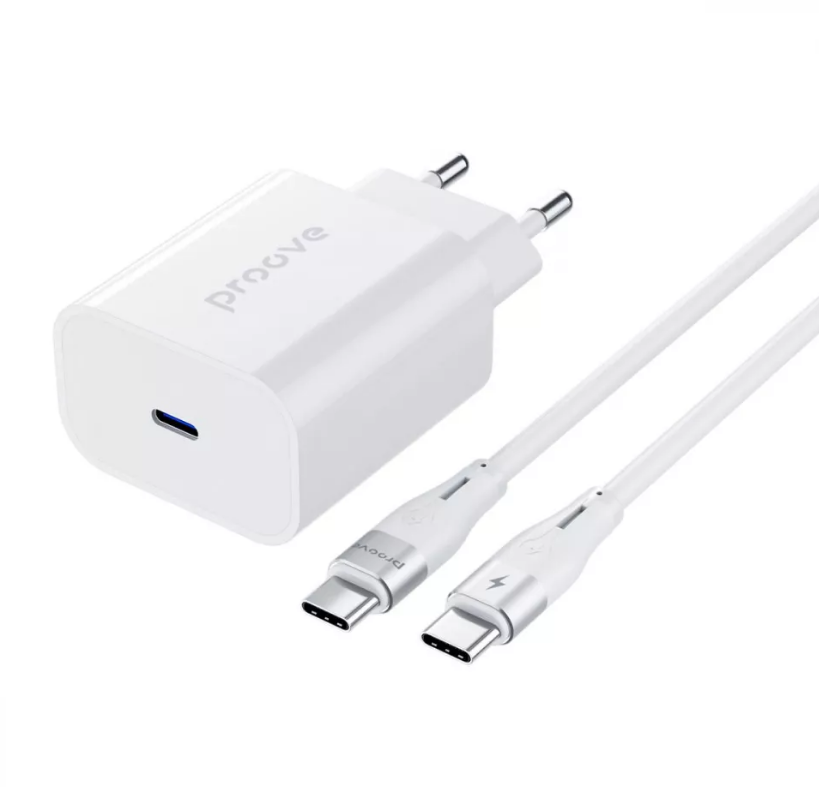 МЗП Proove Rapid 30W (Type-C) + Кабель Type-C to Type-C (white)