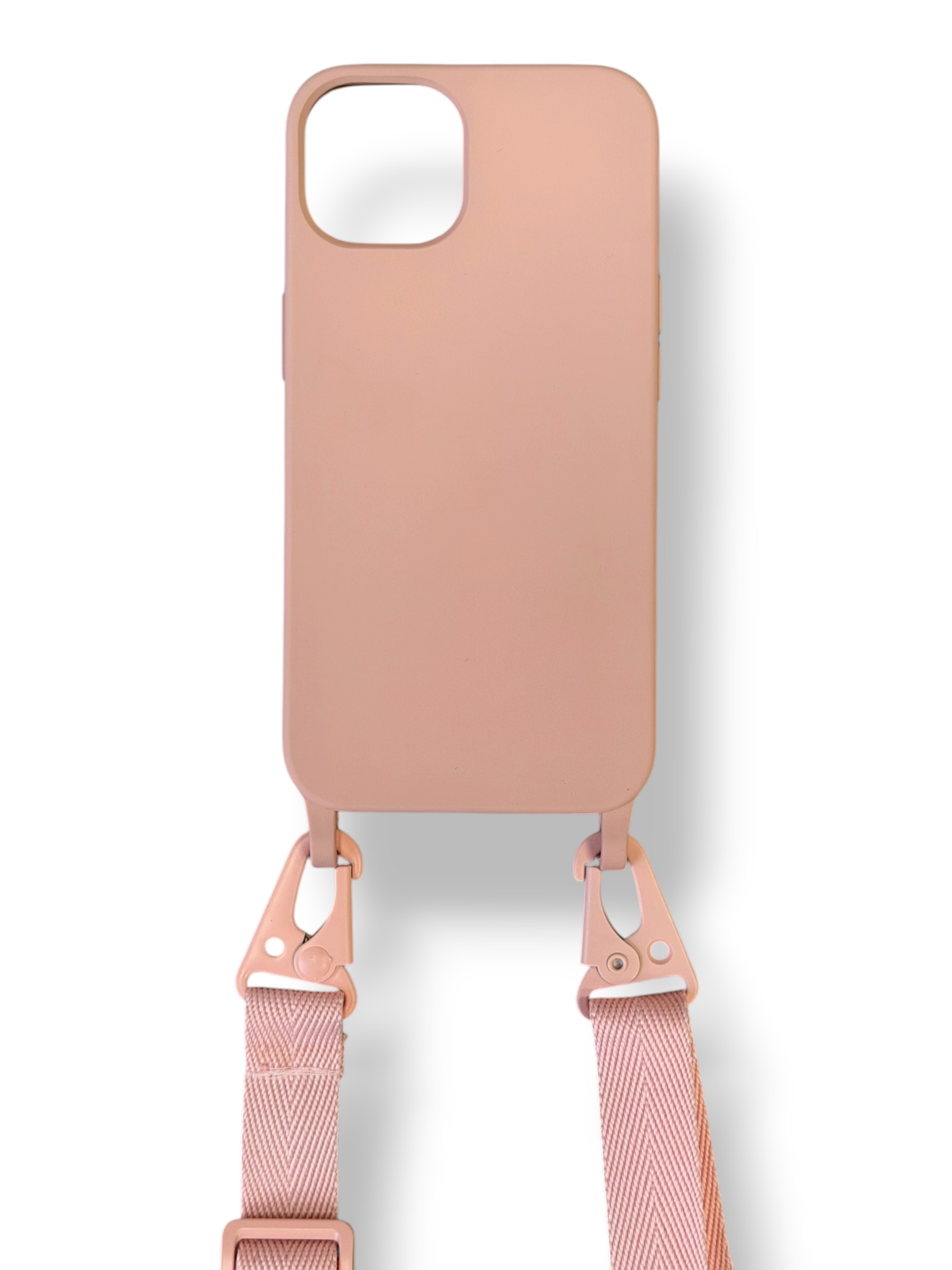Чохол Crossbody Case на широкому паску iPhone 13 Pro (pink sand)