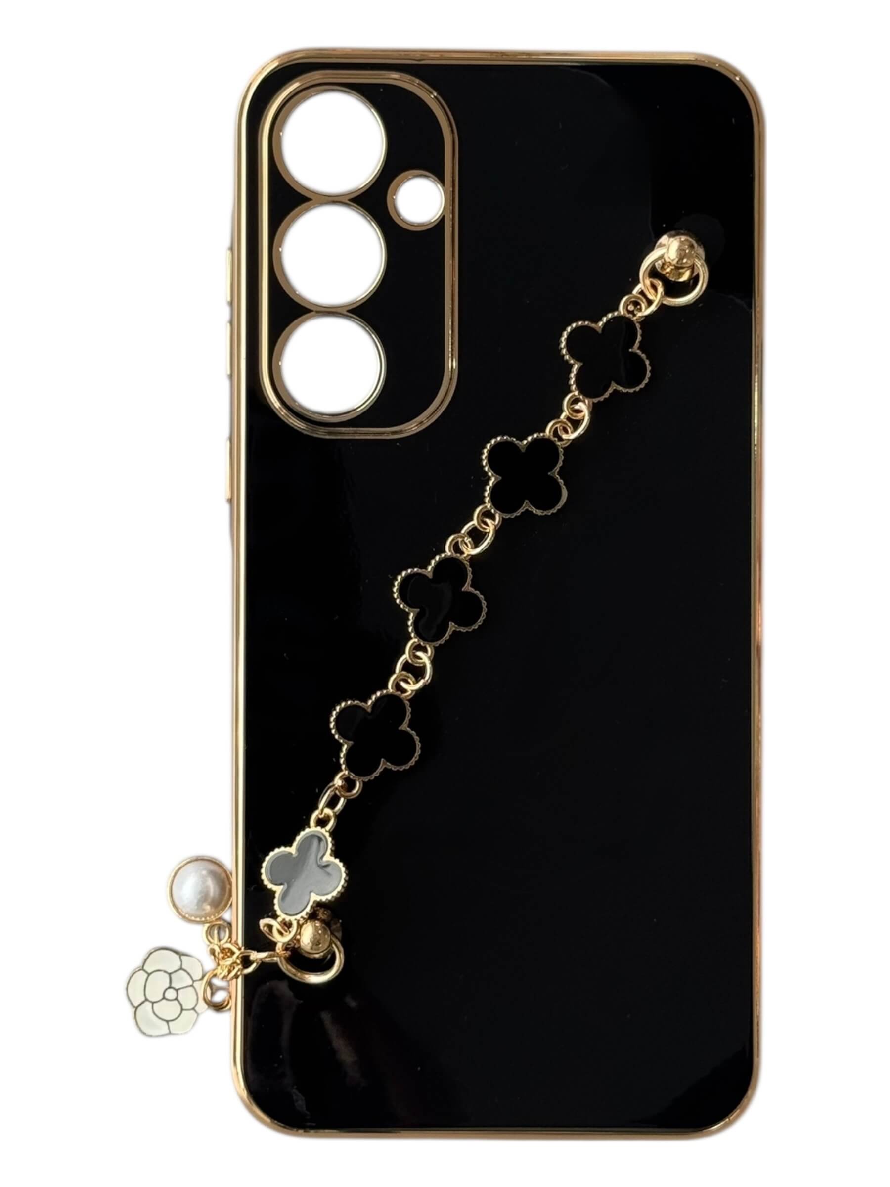Чохол Van Cleef Case з ланцюжком для Samsung A35 (black)