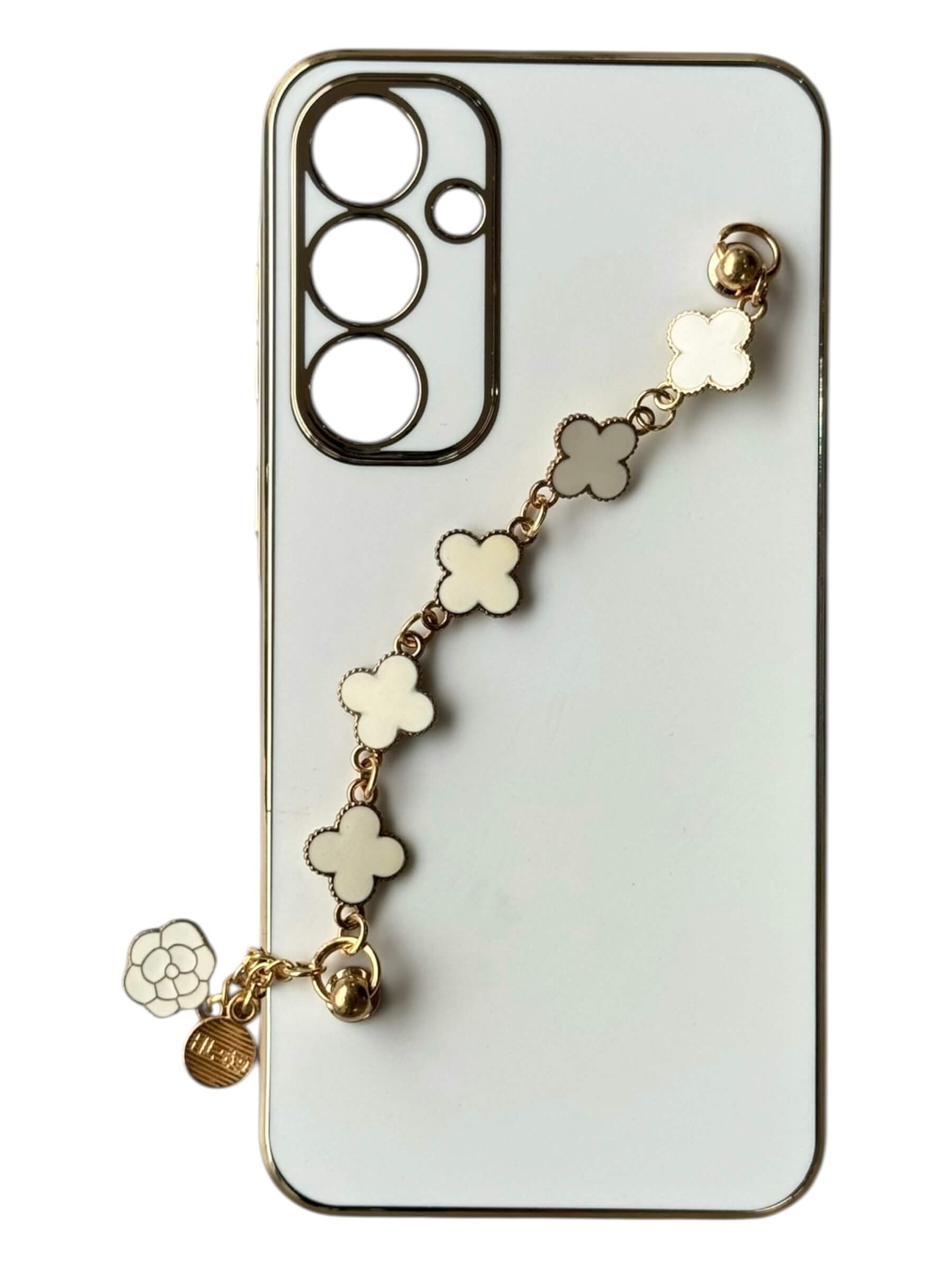 Чохол Van Cleef Case з ланцюжком для Samsung A35 (white)