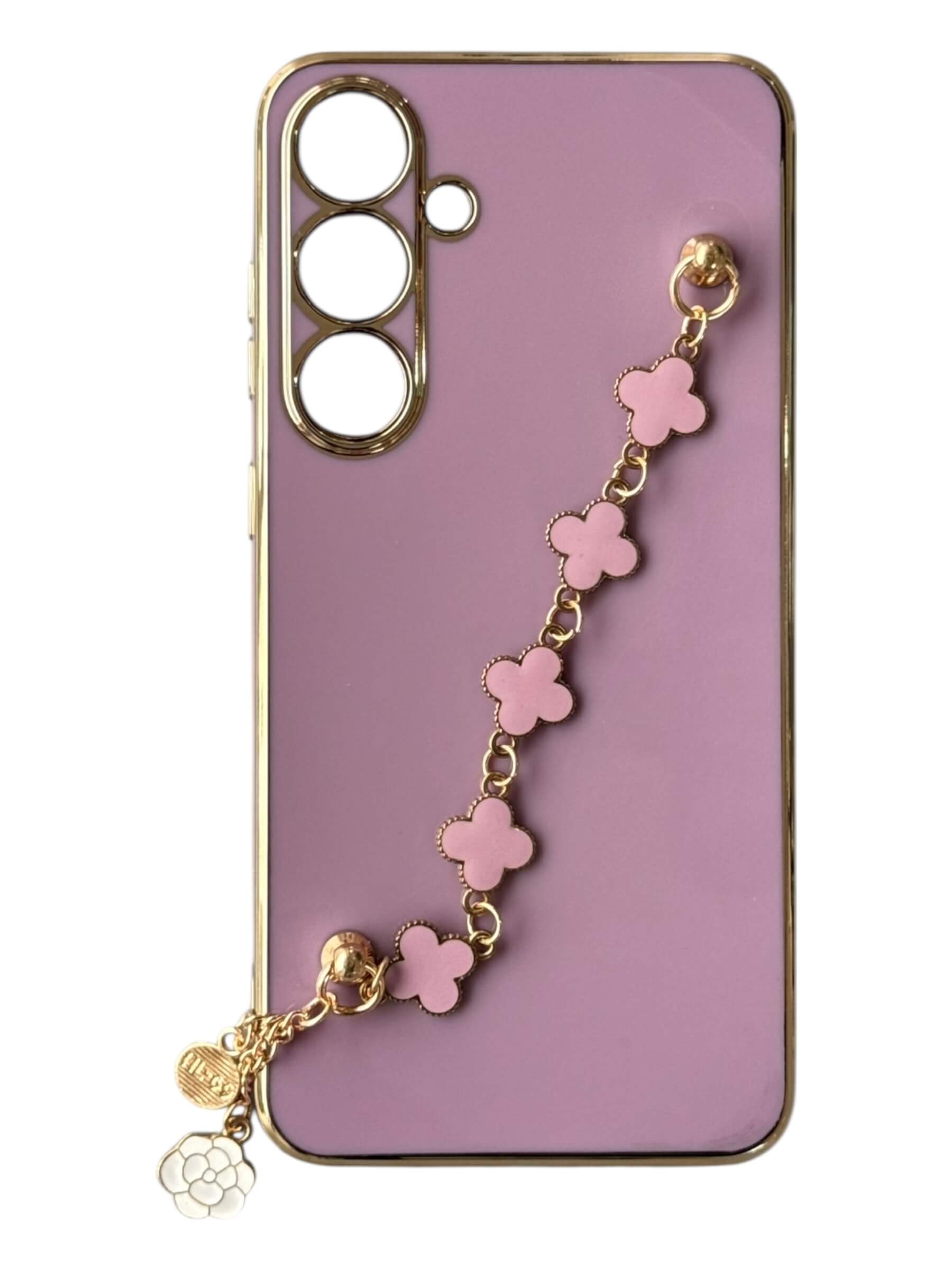Чохол Van Cleef Case з ланцюжком для Samsung A54 (blueberry)