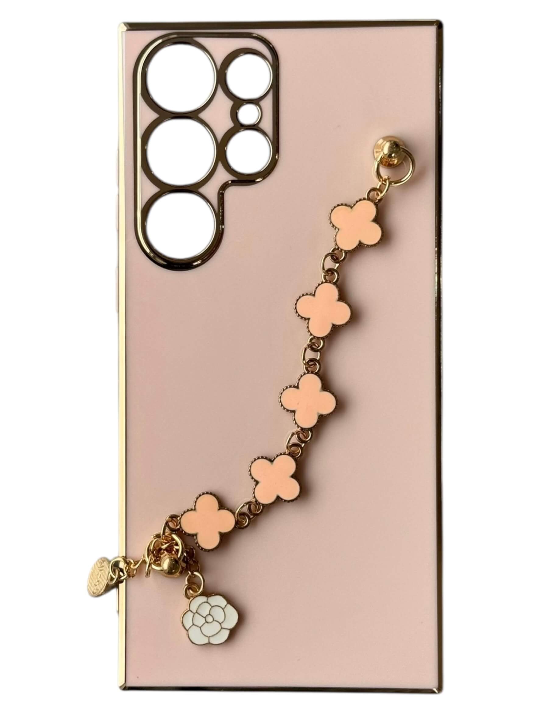 Чохол Van Cleef Case з ланцюжком для Samsung S24 Ultra (pink)