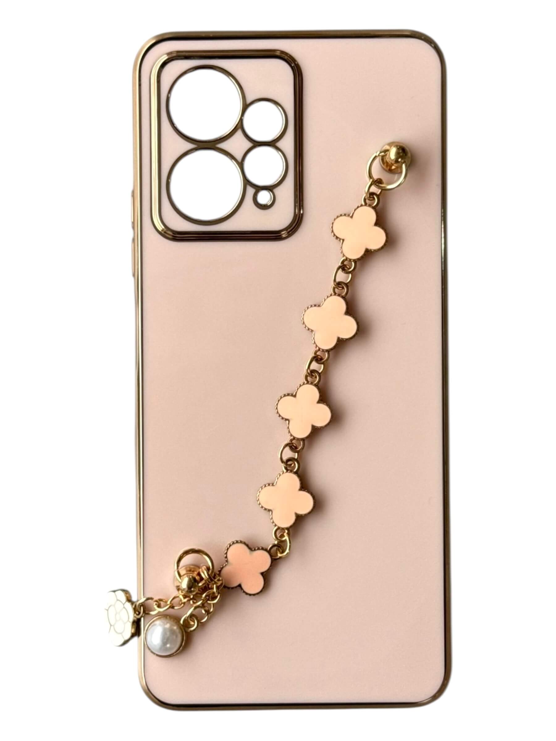 Чохол Van Cleef Case з ланцюжком для Xiaomi Redmi Note 12 4G (pink)