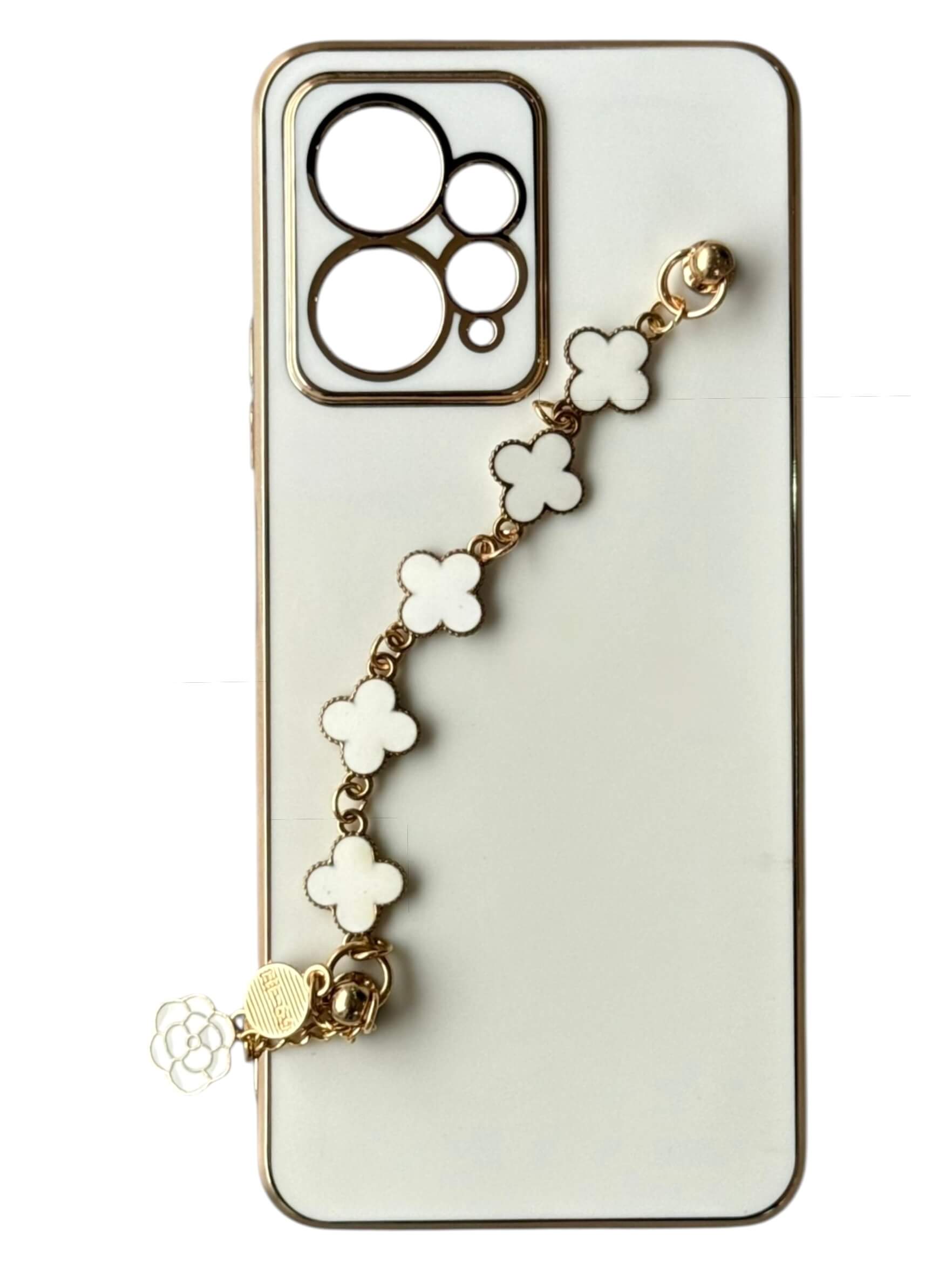 Чохол Van Cleef Case з ланцюжком для Xiaomi Redmi Note 12 4G (white)