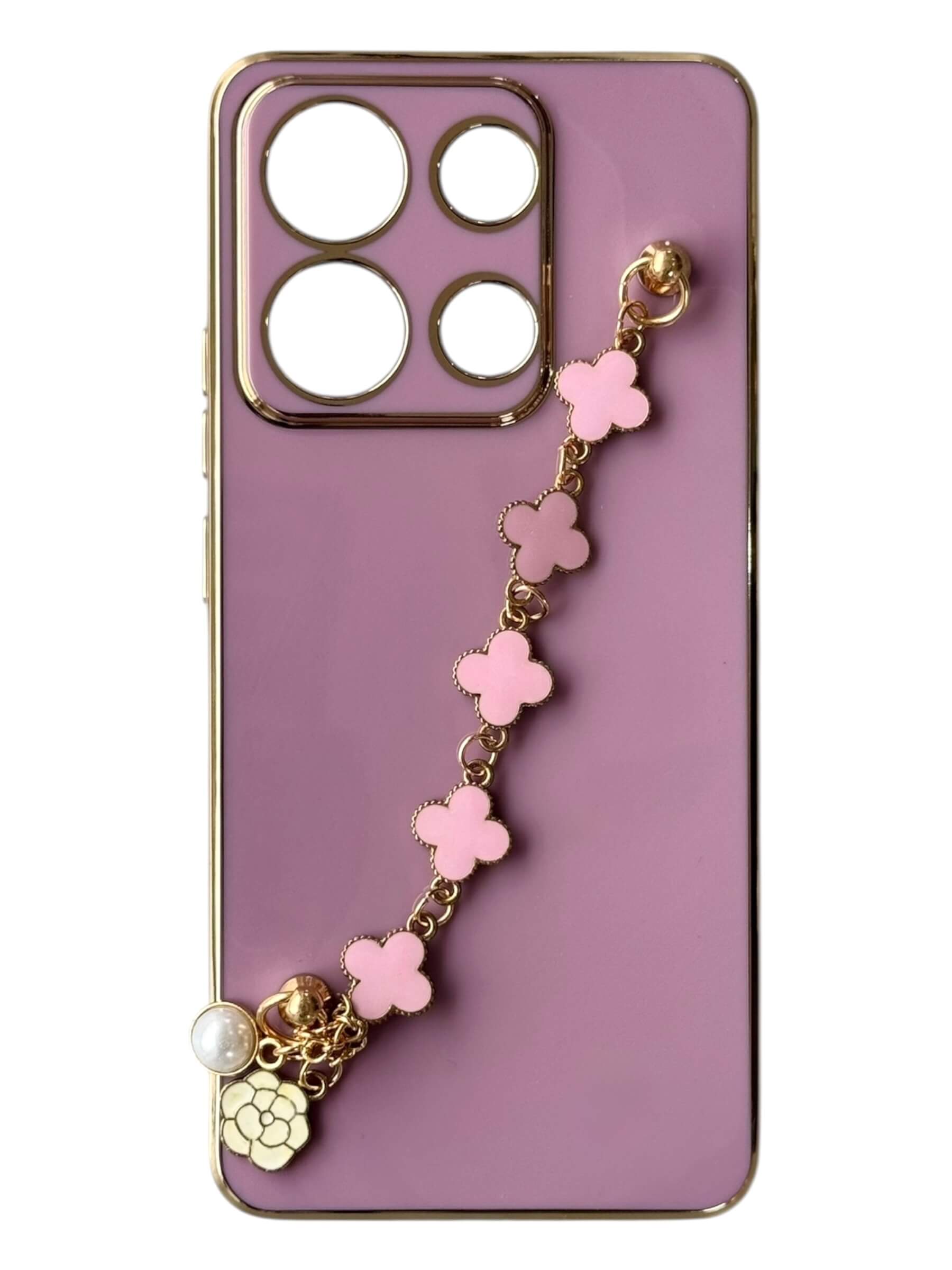 Чохол Van Cleef Case з ланцюжком для Xiaomi Redmi Note 13 4G (blueberry)