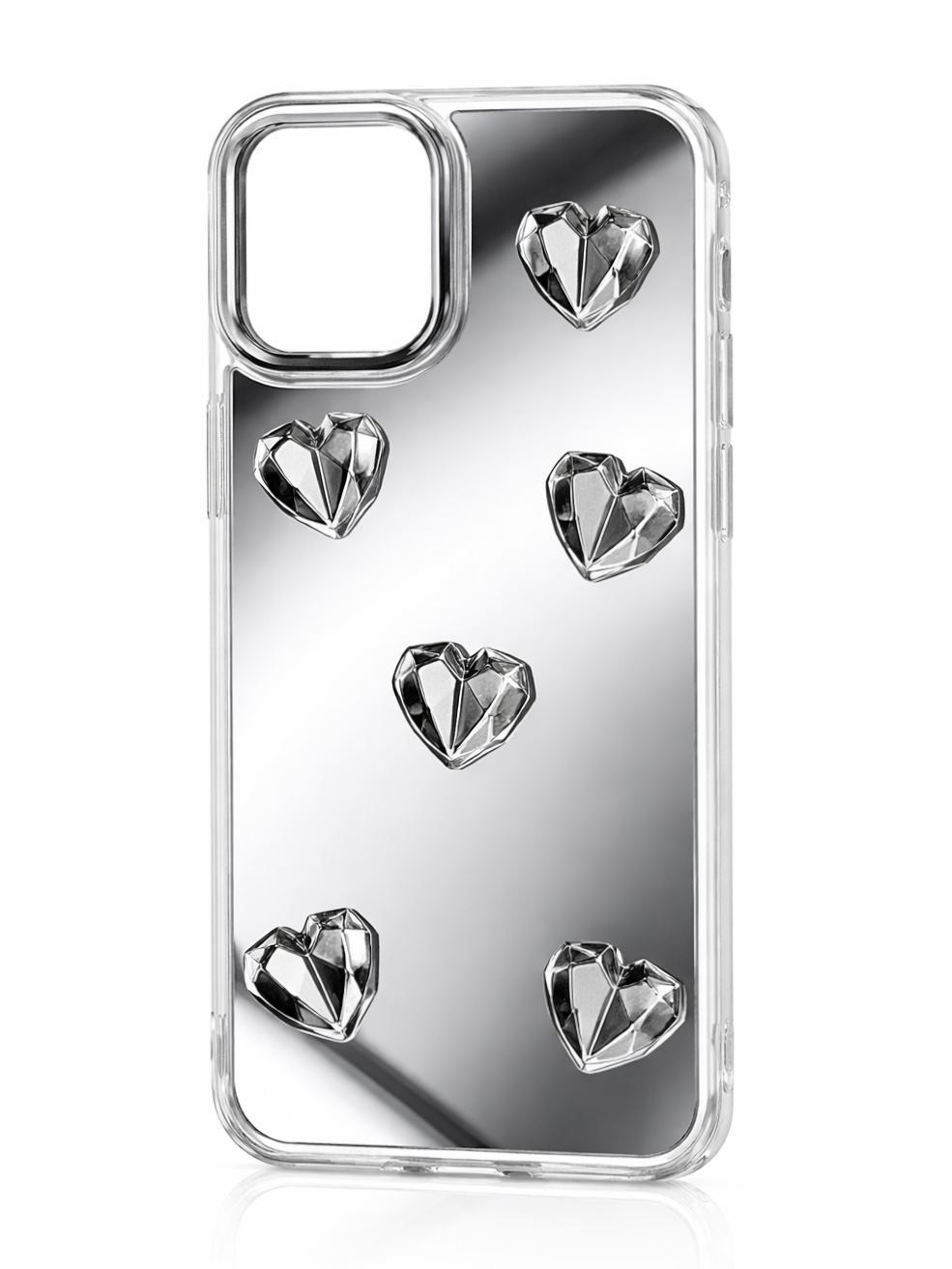 Чохол Mirror Shine для Case iPhone 14 Pro (hearts)