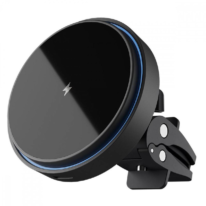 Автомобільний тримач з бездротовим ЗП Proove Light Circle 15W (black)