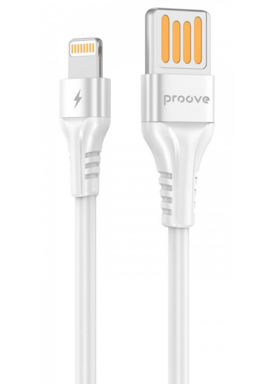 Кабель Proove Double Way Silicone Lightning 2.4A (1m) (white)