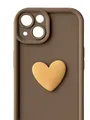 Чохол Toys Case для iPhone 14 (brown / heart)