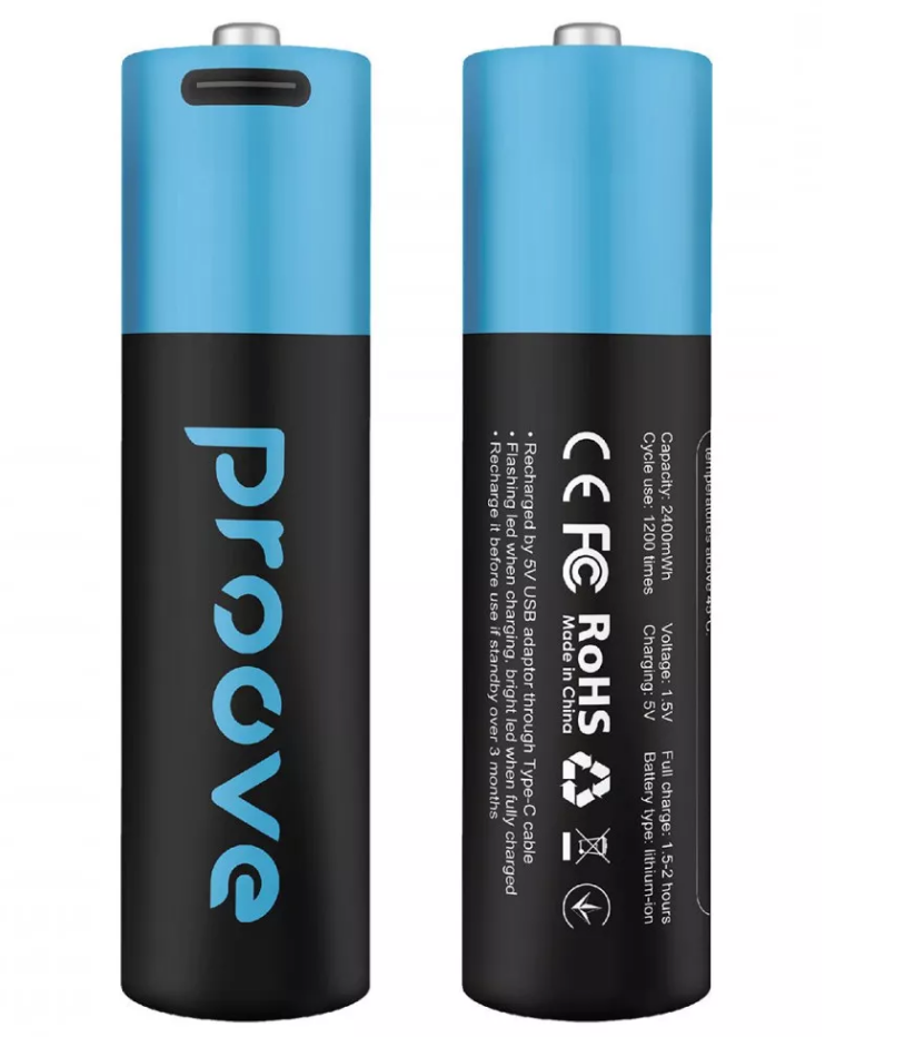 Акамуляторні батарейки Proove Compact Energy AA 2 pcs (black)