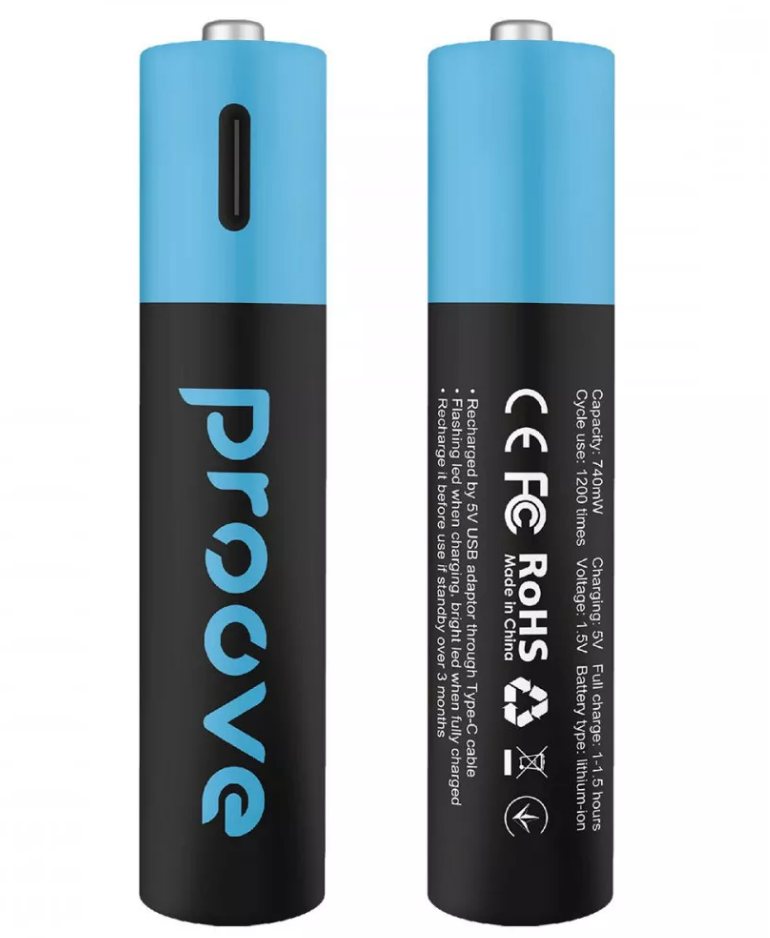 Акамуляторні батарейки Proove Compact Energy AAA 2 pcs (black)