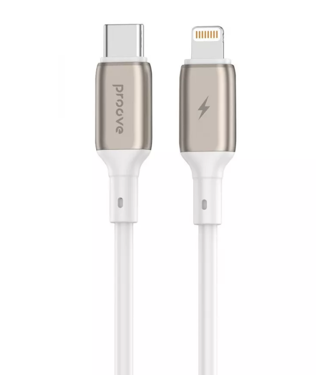 Кабель Proove Flex Metal Type-C to Lightning 27W 1m (white)