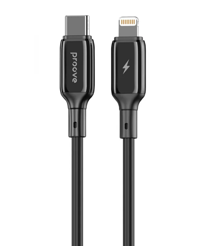 Кабель Proove Flex Metal Type-C to Lightning 27W 1m (black)