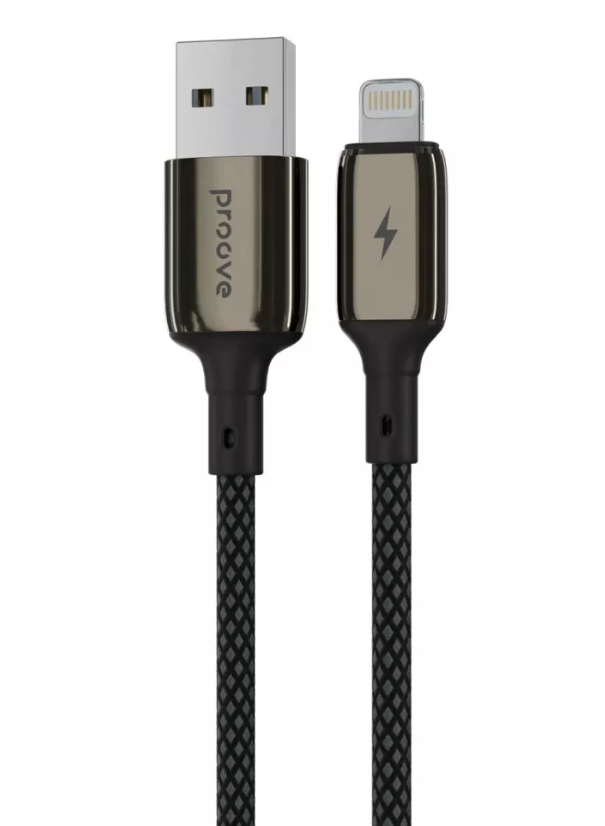 Кабель Proove Dense Metal Lightning 2.4A 1m (black)