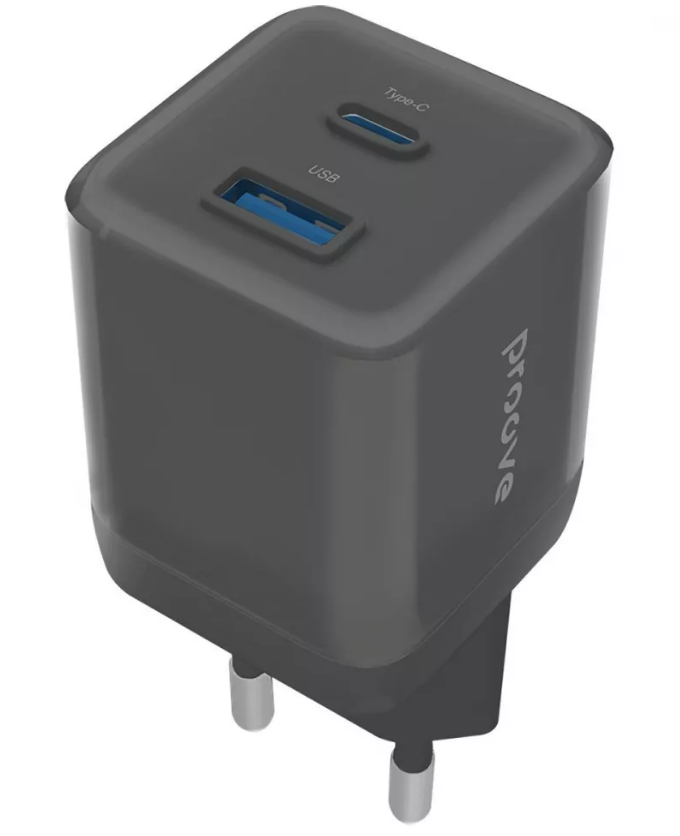 МЗП Proove Pure GaN Plus 30W (Type-C + USB) (black)