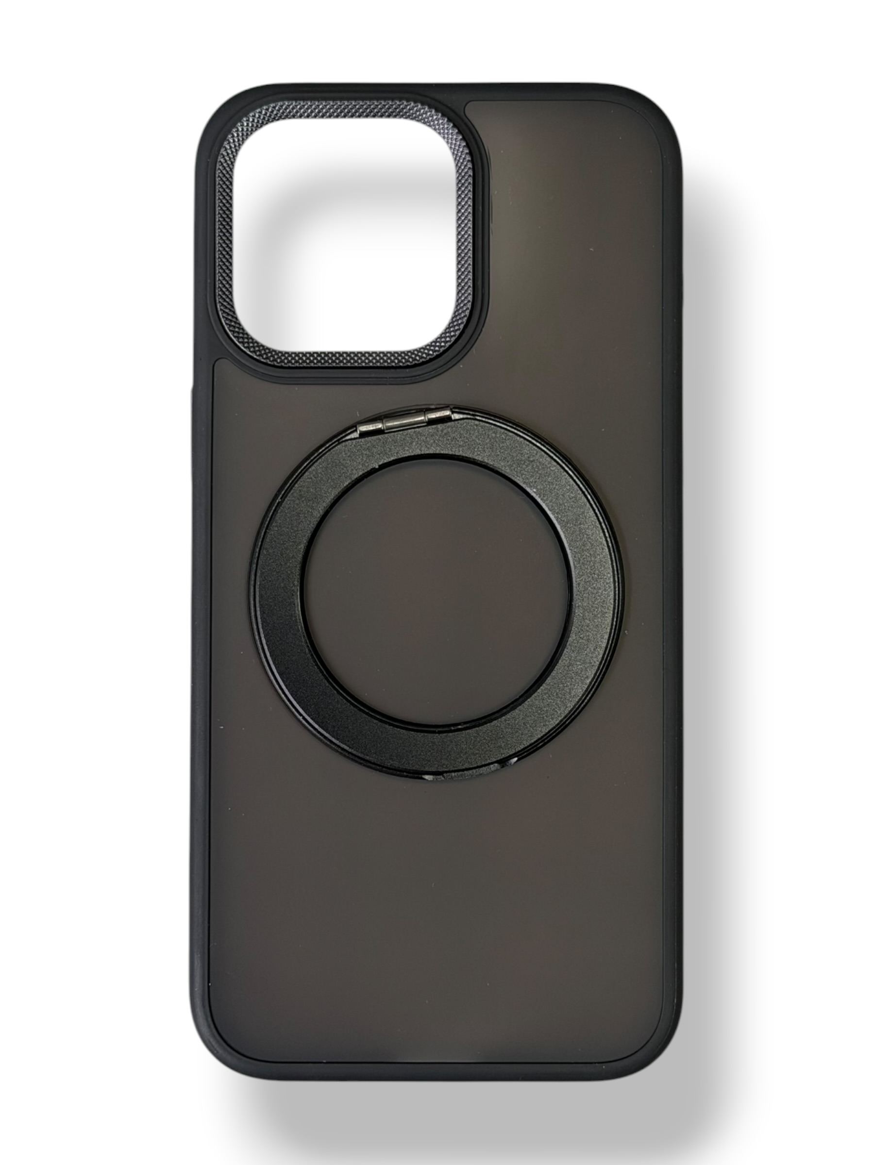 Чохол Metal Buttons with MagSafe + 360 ring для iPhone 15 Pro (black)