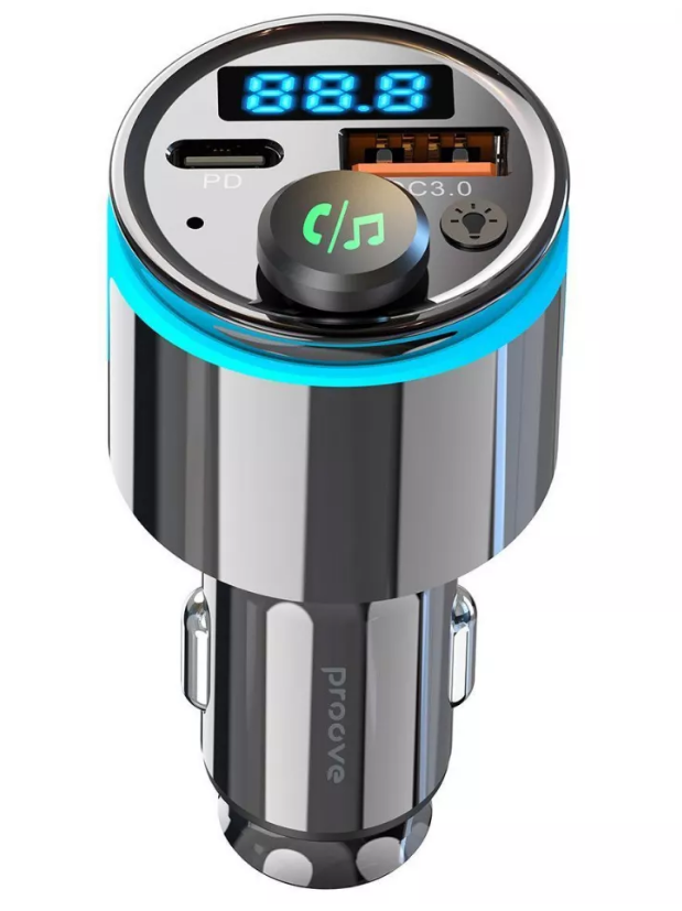 АЗП Proove FM Launcher Nexus 30W (PD+QC3.0) Type-C+USB (black)