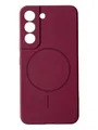 Чохол Silicone Case with MagSafe для Samsung Galaxy S22 (марсала / marsala)