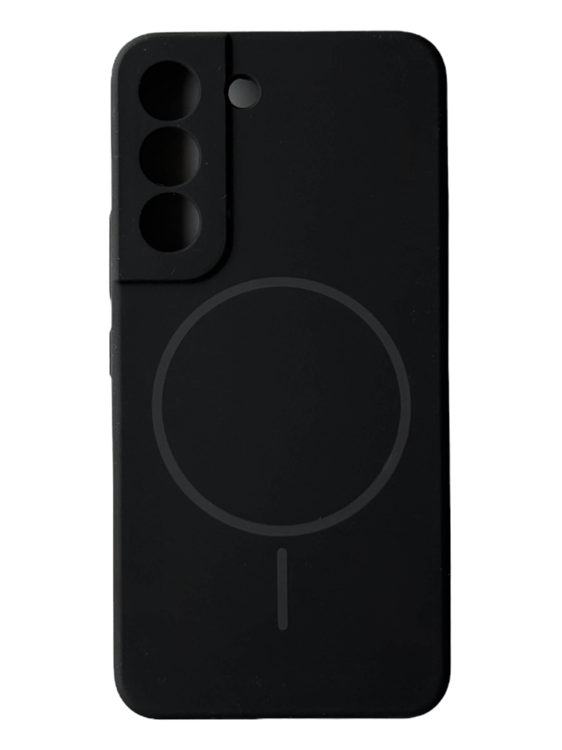 Чохол Silicone Case with MagSafe для Samsung Galaxy S22 (чорний / black)