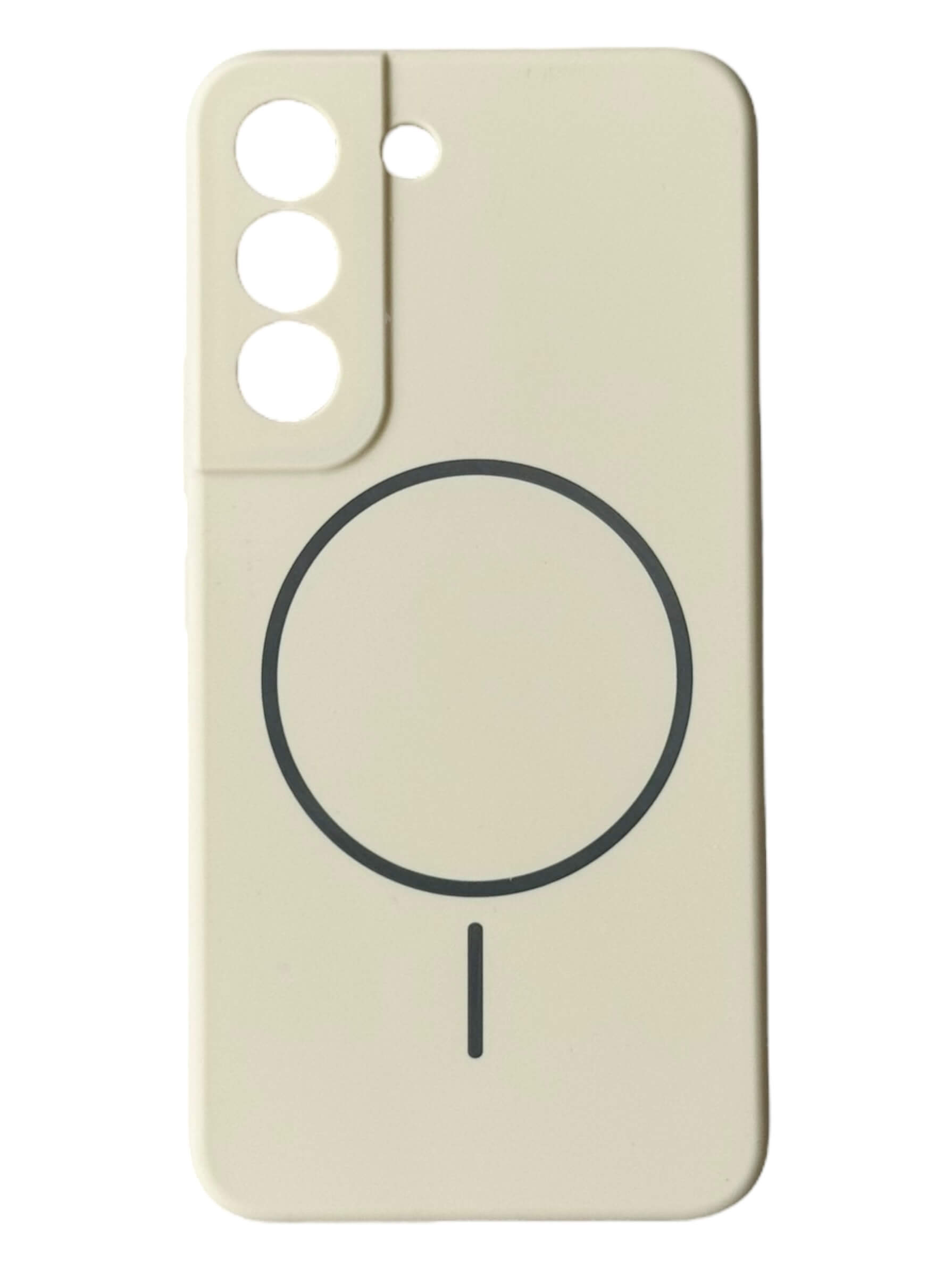 Чохол Silicone Case with MagSafe для Samsung Galaxy S22 Plus (молочний / antique white)