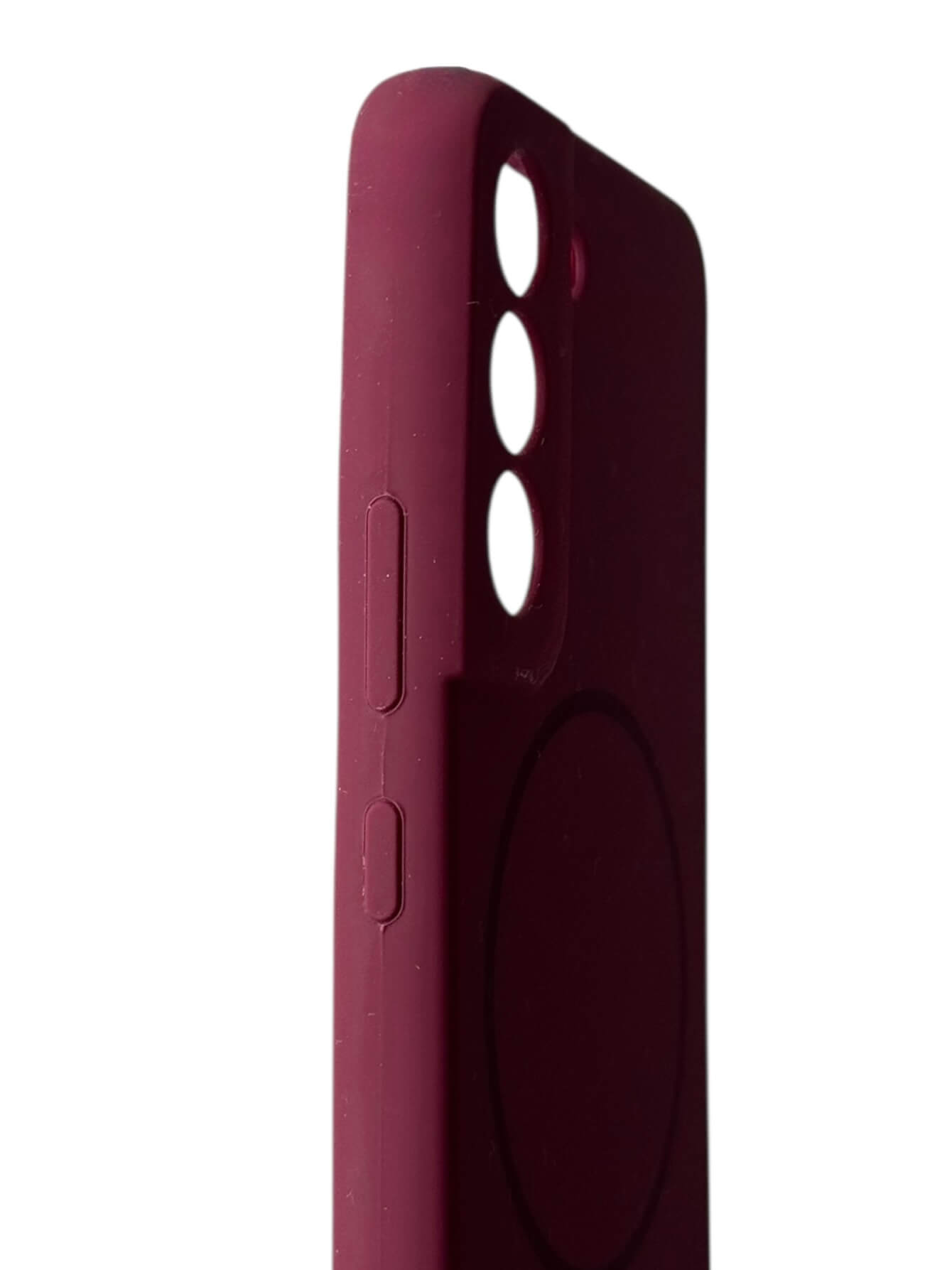Чохол Silicone Case with MagSafe для Samsung Galaxy S22 Plus (марсала / marsala)