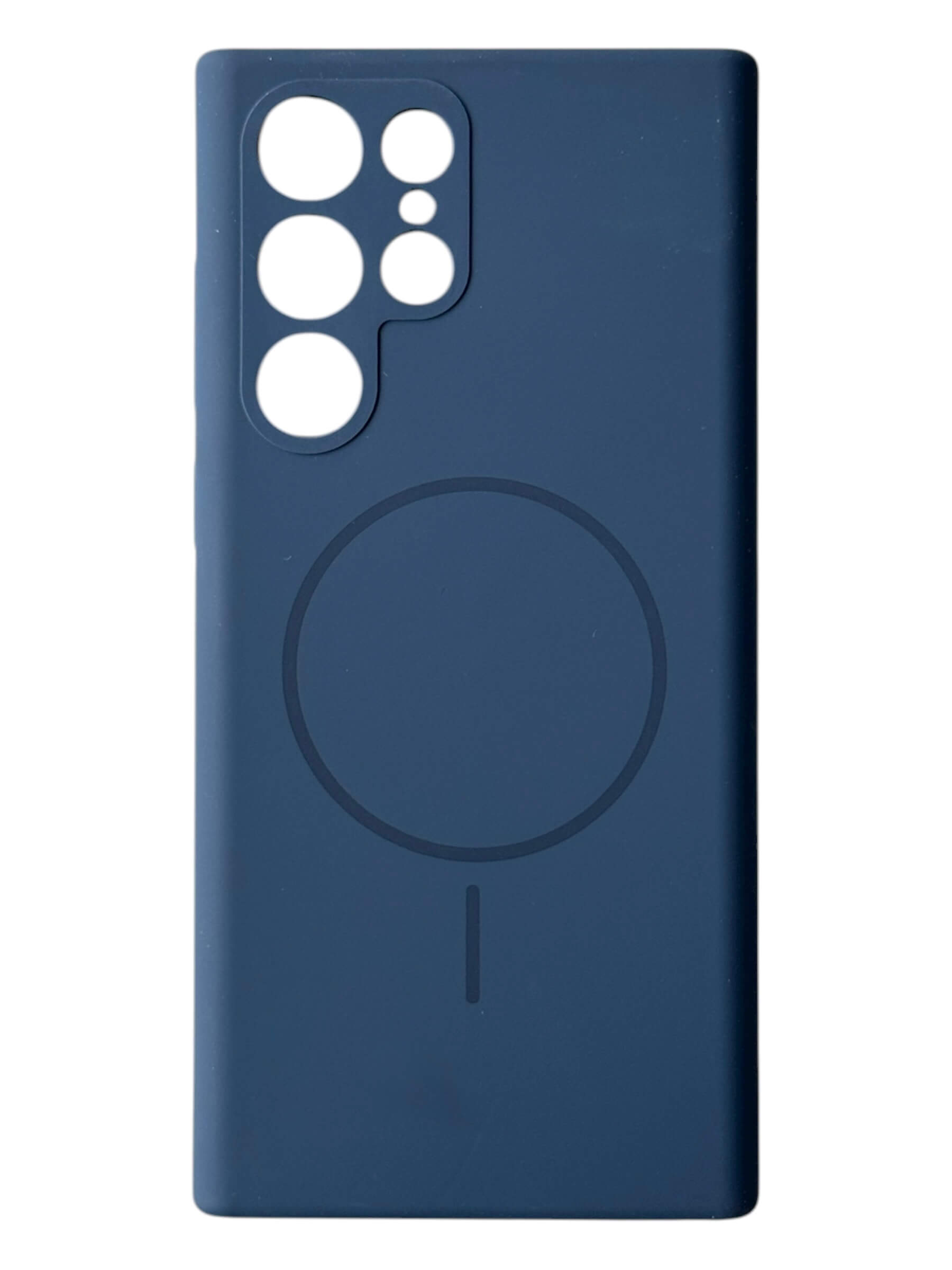 Чохол Silicone Case with MagSafe для Samsung Galaxy S22 Ultra (темно-синій / dark blue)