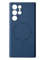 Чохол Silicone Case with MagSafe для Samsung Galaxy S22 Ultra (темно-синій / dark blue)