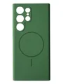 Чохол Silicone Case with MagSafe для Samsung Galaxy S22 Ultra (темно-зелений / dark green)