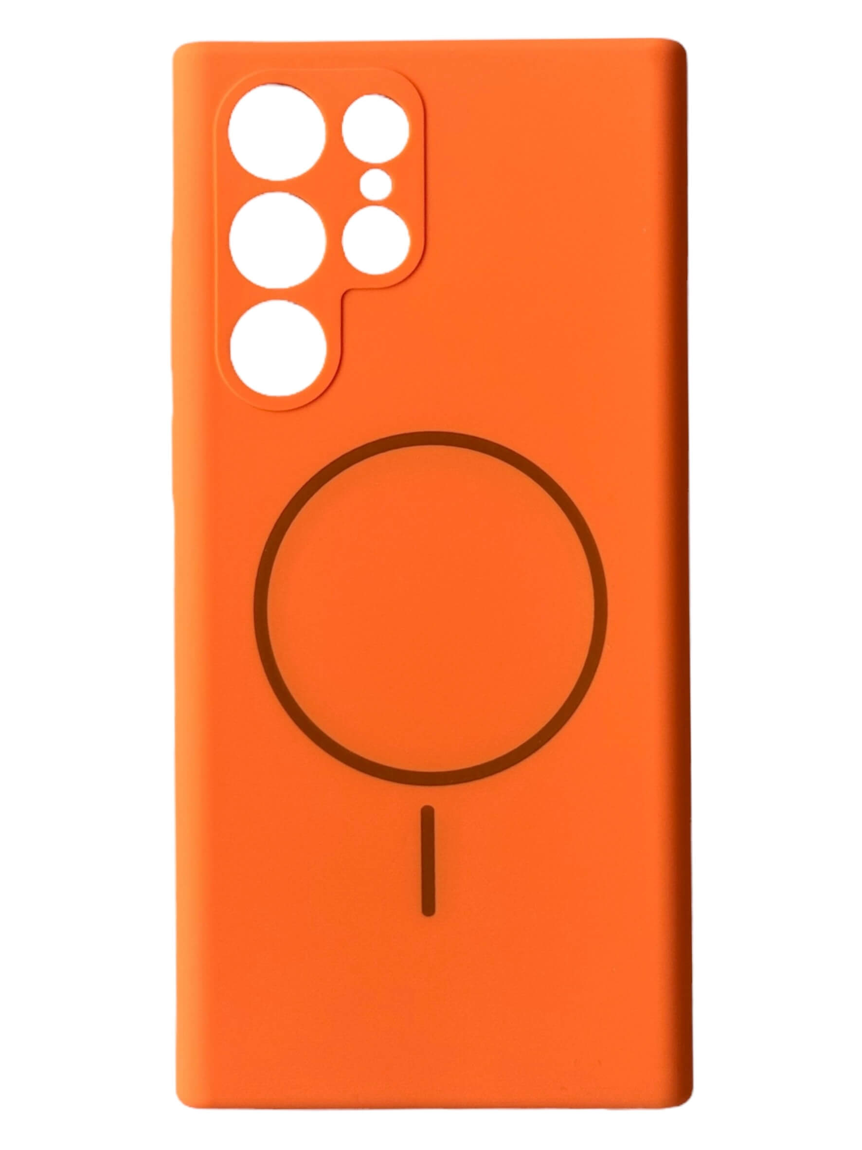 Чохол Silicone Case with MagSafe для Samsung Galaxy S22 Ultra (помаранчевий / orange)