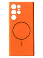 Чохол Silicone Case with MagSafe для Samsung Galaxy S22 Ultra (помаранчевий / orange)