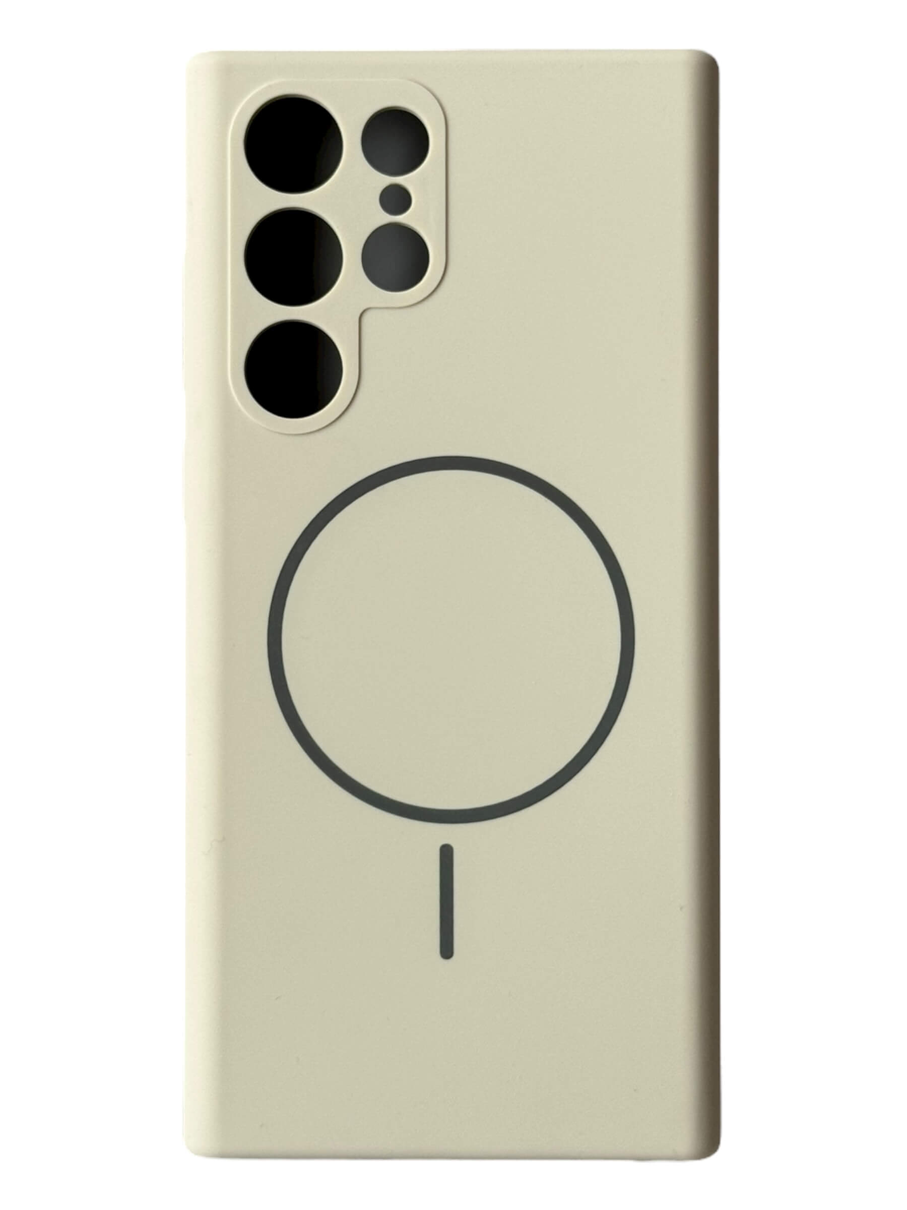 Чохол Silicone Case with MagSafe для Samsung Galaxy S22 Ultra (молочний / antique white)