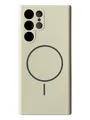 Чохол Silicone Case with MagSafe для Samsung Galaxy S22 Ultra (молочний / antique white)
