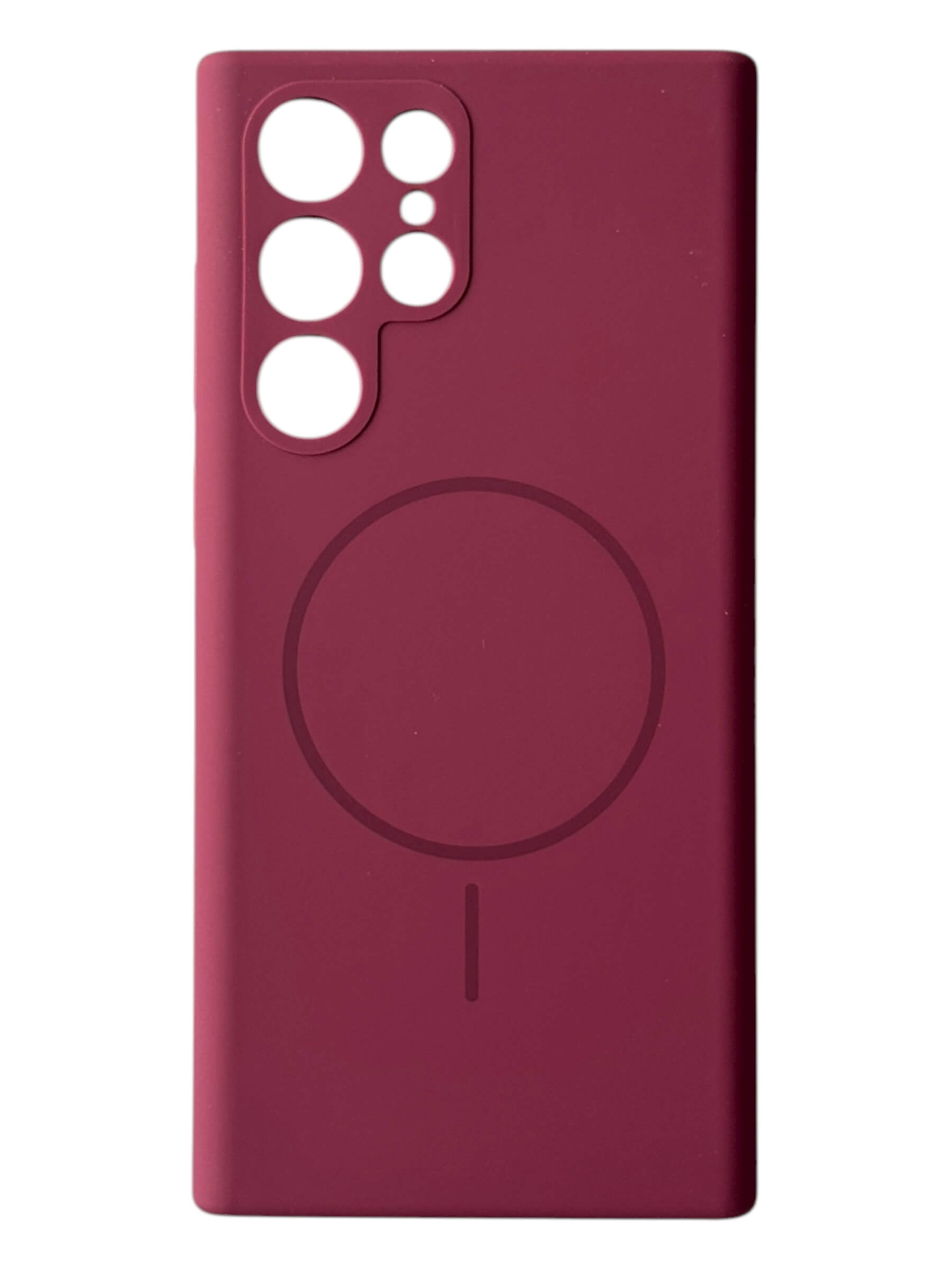 Чохол Silicone Case with MagSafe для Samsung Galaxy S22 Ultra (марсала / marsala)