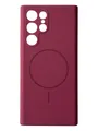 Чохол Silicone Case with MagSafe для Samsung Galaxy S22 Ultra (марсала / marsala)