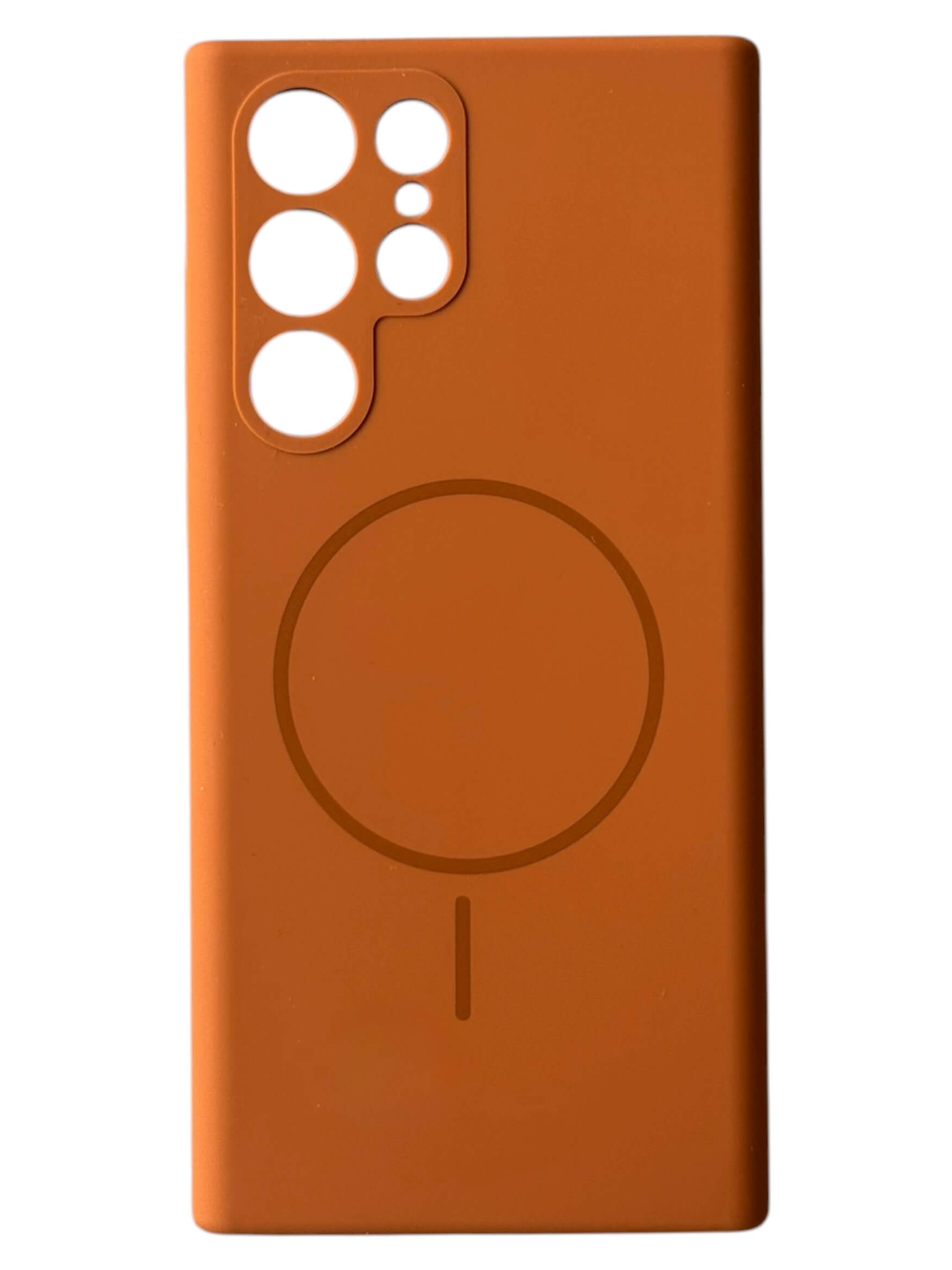 Чохол Silicone Case with MagSafe для Samsung Galaxy S22 Ultra (коричневий / brown)