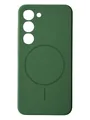 Чохол Silicone Case with MagSafe для Samsung Galaxy S23 (темно-зелений / dark green)