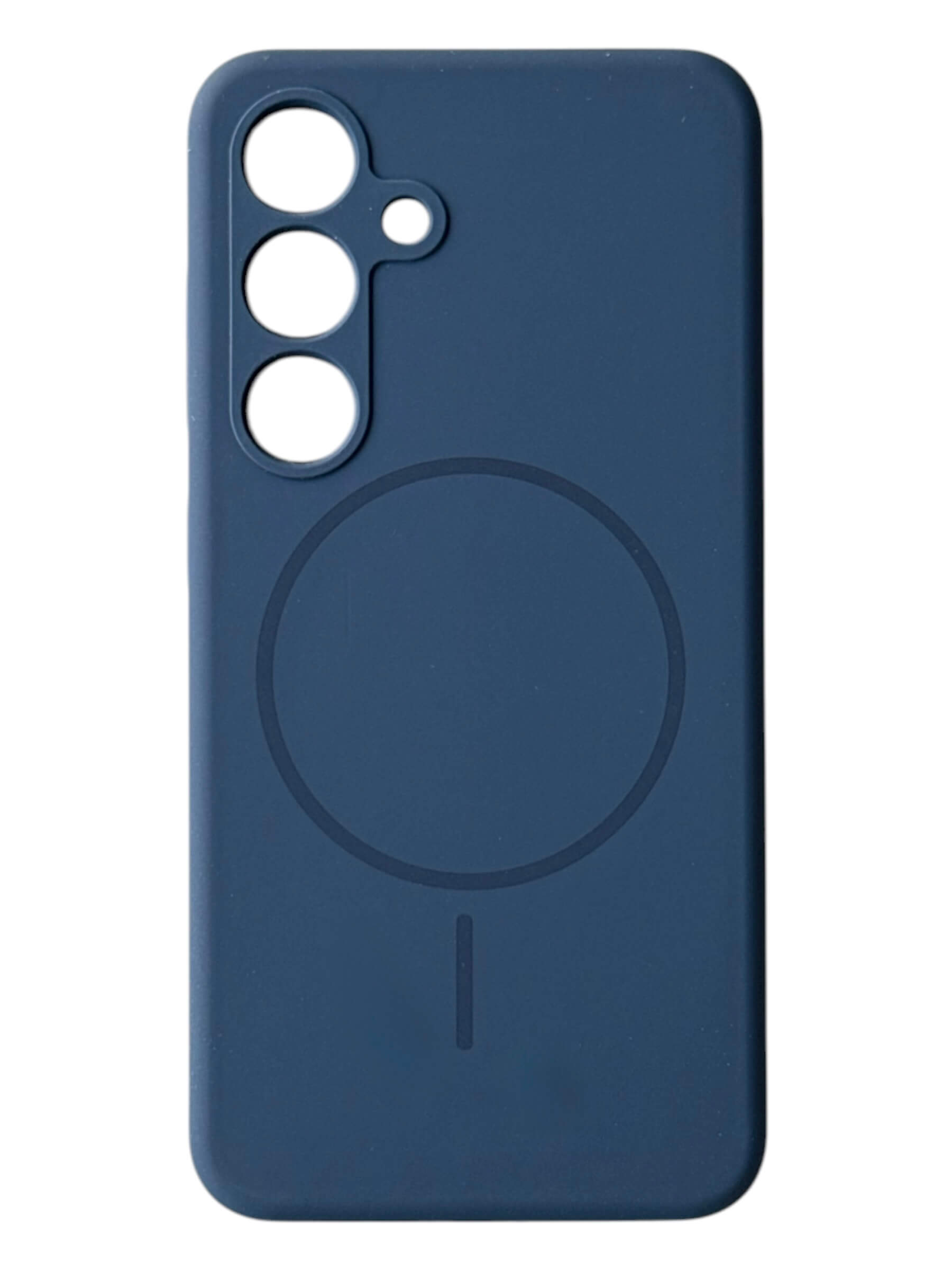 Чохол Silicone Case with MagSafe для Samsung Galaxy S24 Plus (темно-синій / dark blue)
