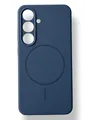 Чохол Silicone Case with MagSafe для Samsung Galaxy S25 Plus (темно-синій / dark blue)