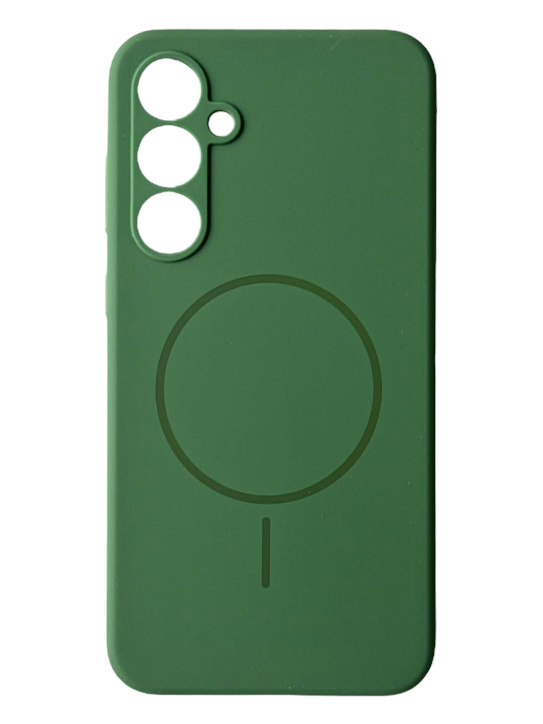 Чохол Silicone Case with MagSafe для Samsung Galaxy S23 FE (темно-зелений / dark green)