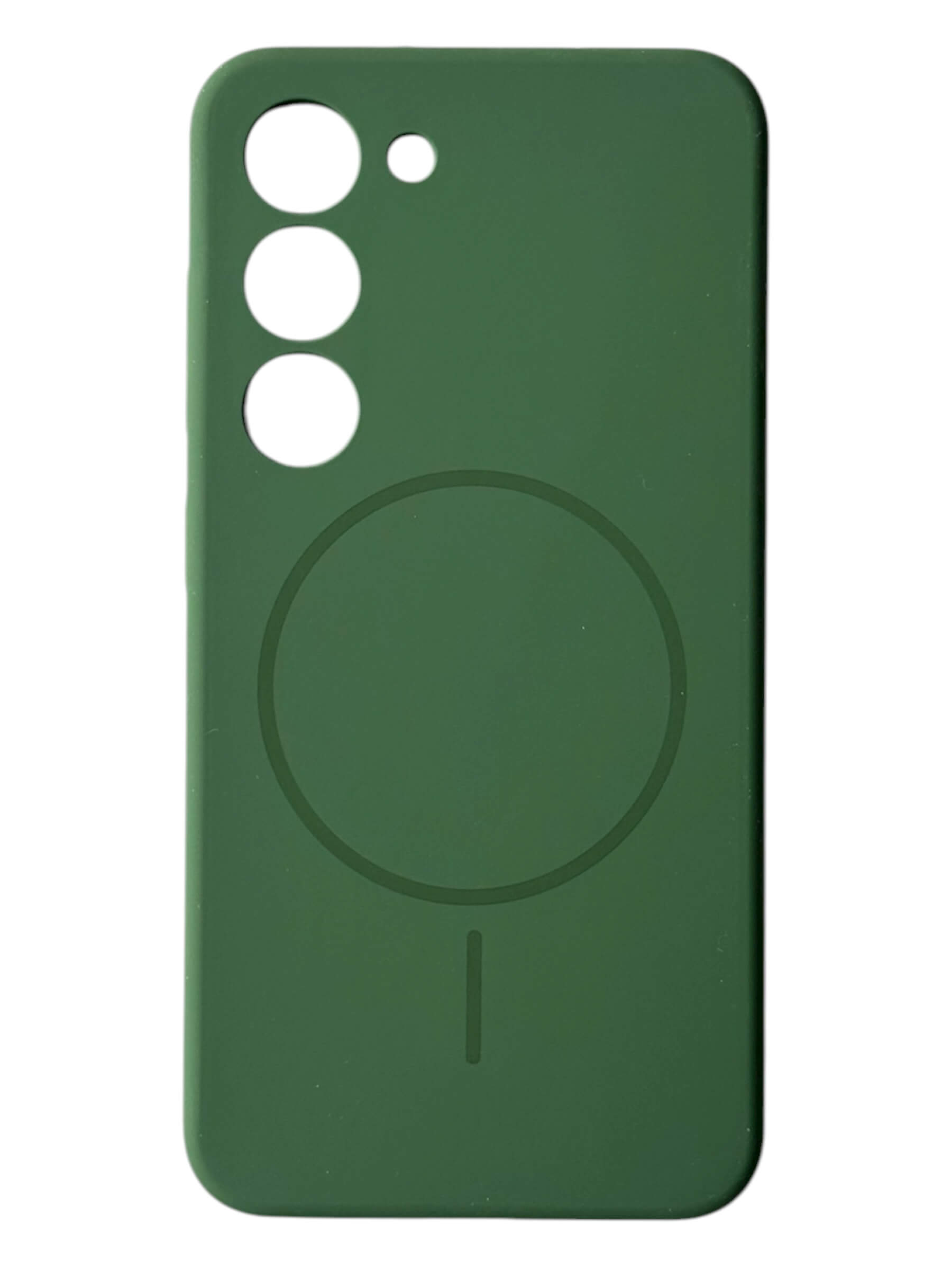 Чохол Silicone Case with MagSafe для Samsung Galaxy S23 Plus (темно-зелений / dark green)