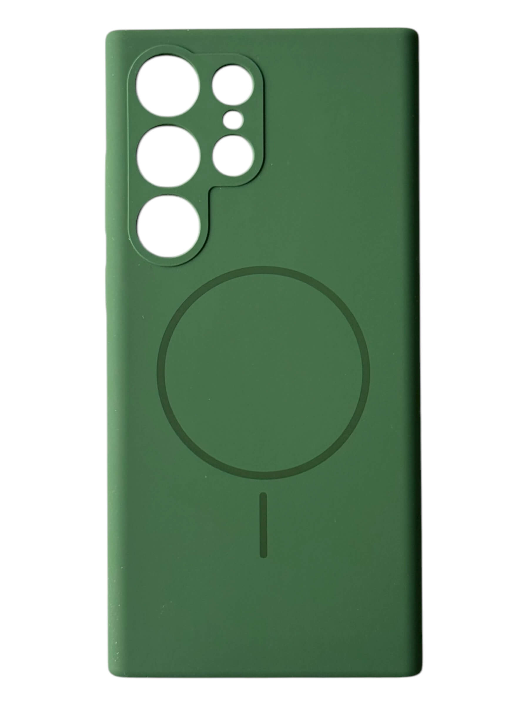 Чохол Silicone Case with MagSafe для Samsung Galaxy S23 Ultra (темно-зелений / dark green)