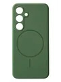 Чохол Silicone Case with MagSafe для Samsung Galaxy S24 (темно-зелений / dark green)