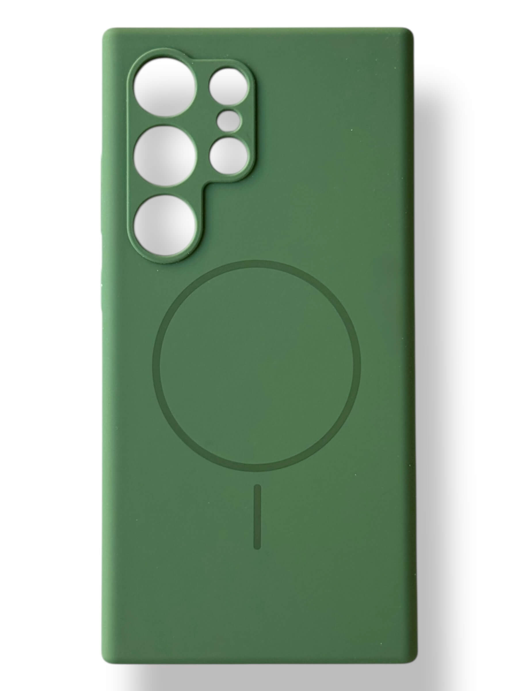 Чохол Silicone Case with MagSafe для Samsung Galaxy S24 Ultra (темно-зелений / dark green)