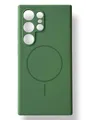 Чохол Silicone Case with MagSafe для Samsung Galaxy S24 Ultra (темно-зелений / dark green)
