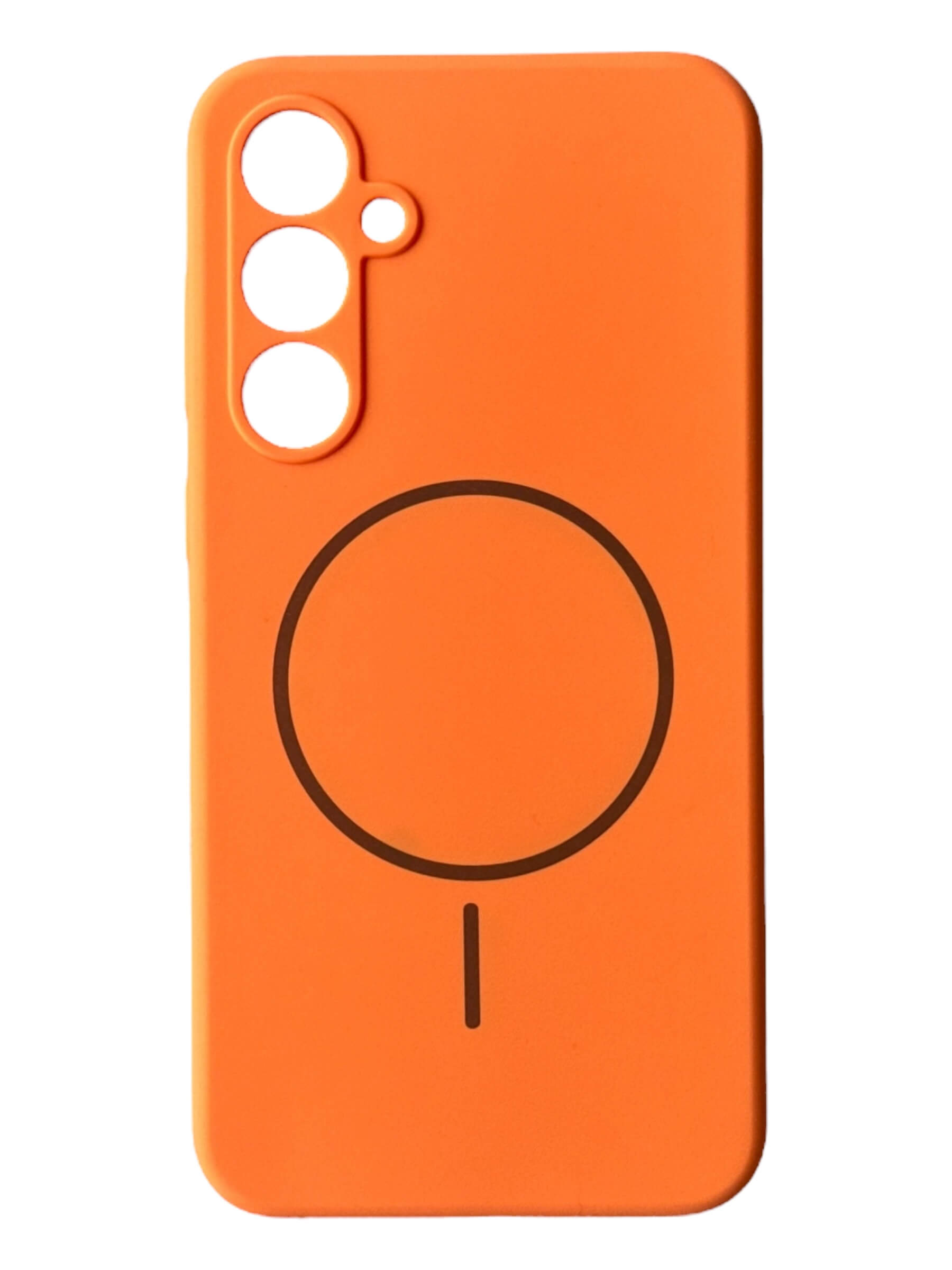Чохол Silicone Case with MagSafe для Samsung Galaxy S23 FE (помаранчевий / orange)