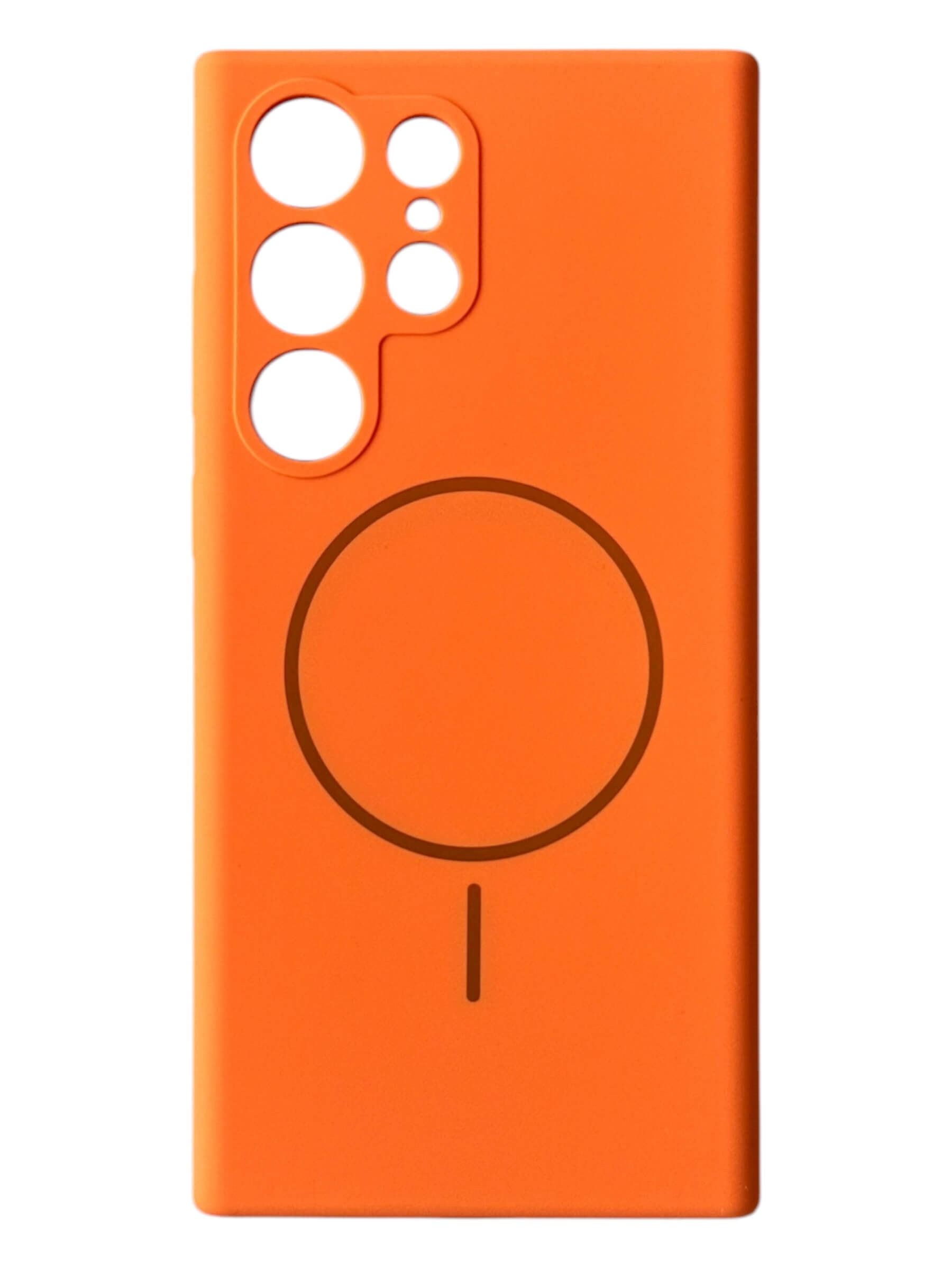 Чохол Silicone Case with MagSafe для Samsung Galaxy S23 Ultra (помаранчевий / orange)