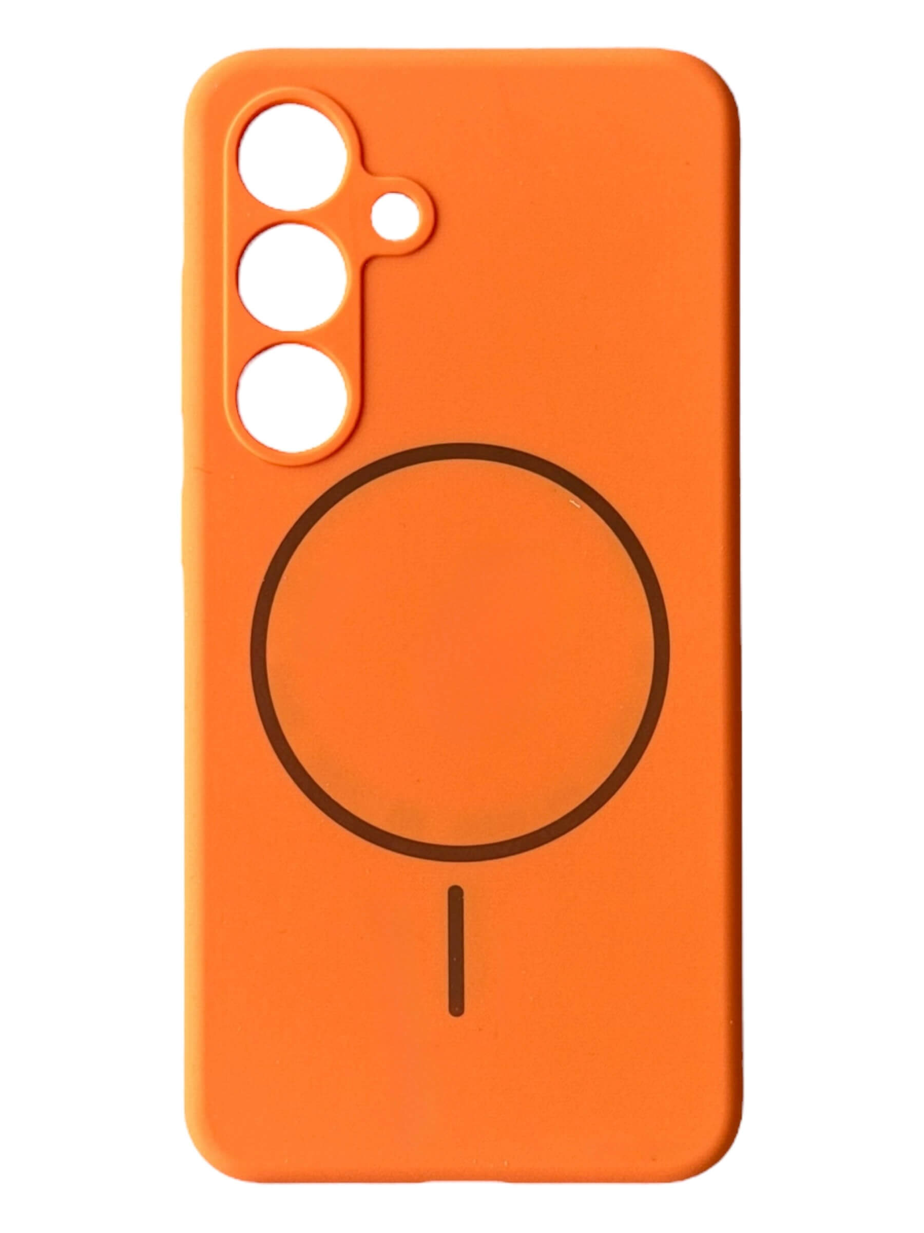 Чохол Silicone Case with MagSafe для Samsung Galaxy S24 Plus (помаранчевий / orange)