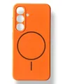 Чохол Silicone Case with MagSafe для Samsung Galaxy S25 Plus (помаранчевий / orange)