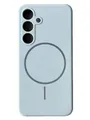Чохол Silicone Case with MagSafe для Samsung Galaxy S24 Plus (небесний / sky blue)